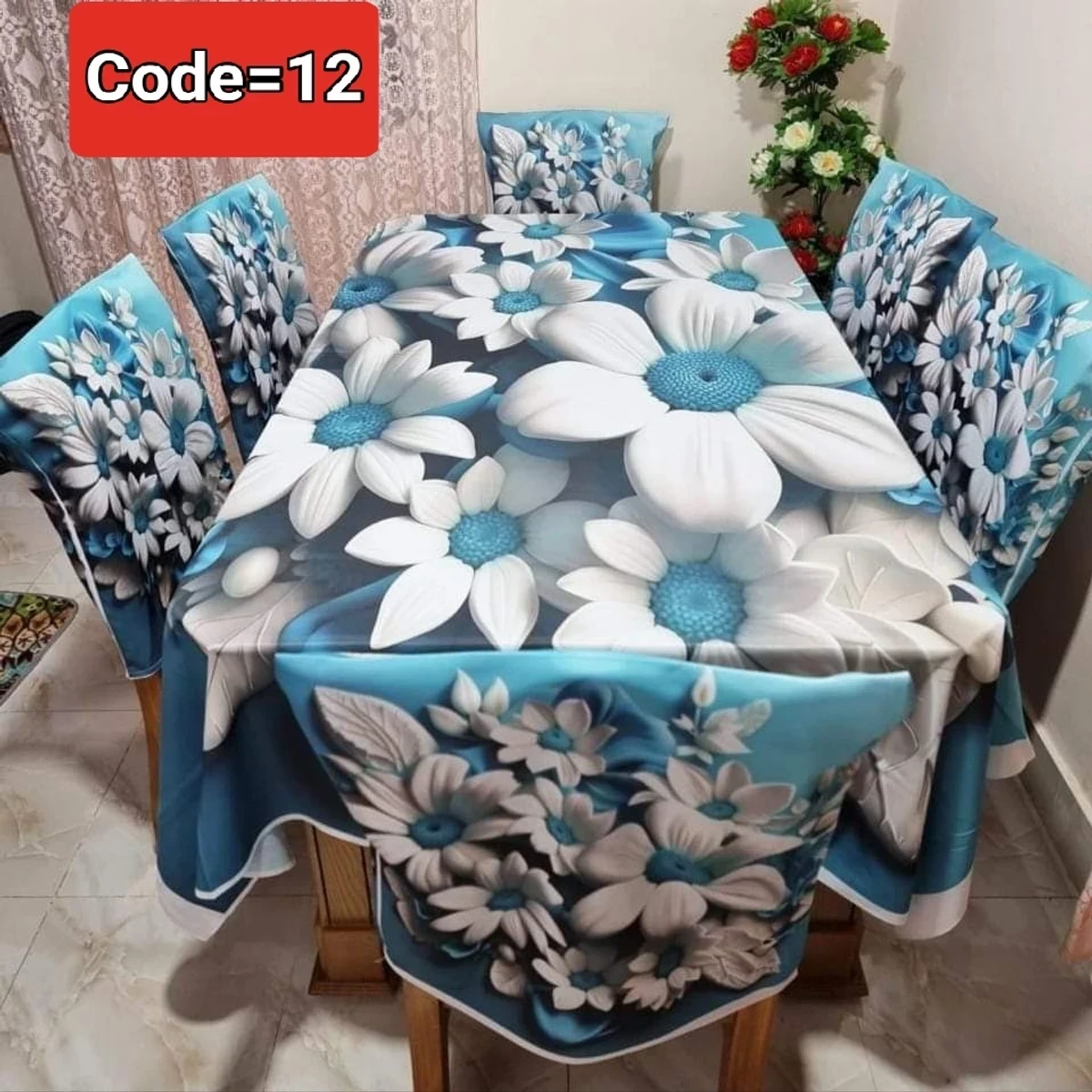 3D Pint Dining table and chair cover code = 12