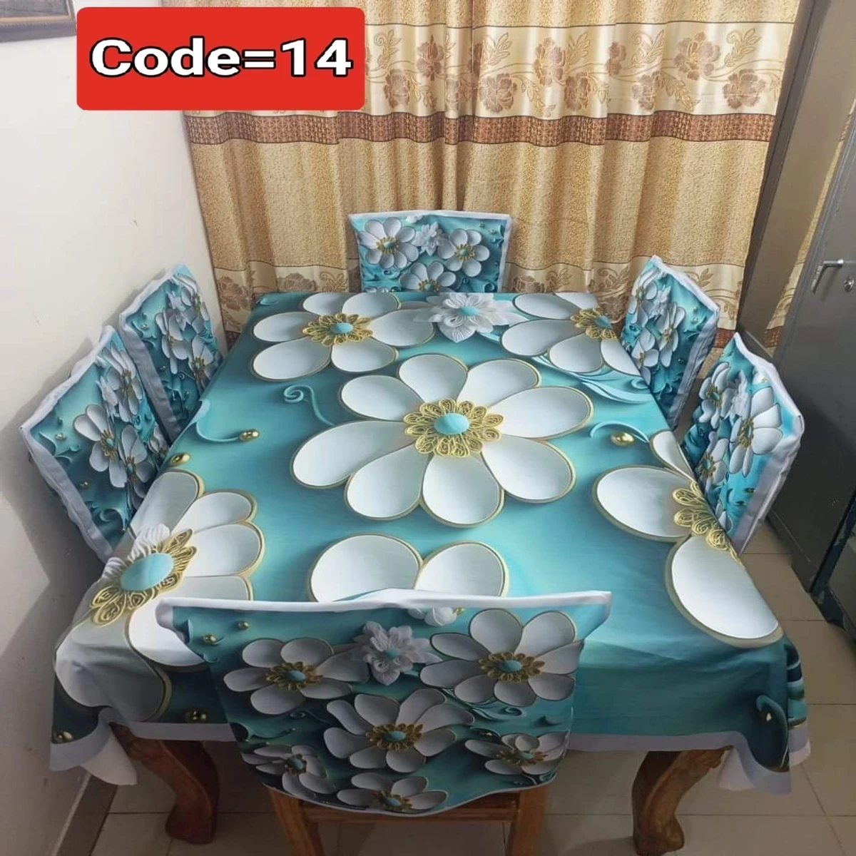 3D Pint Dining Table and Chair Cover Code = 14