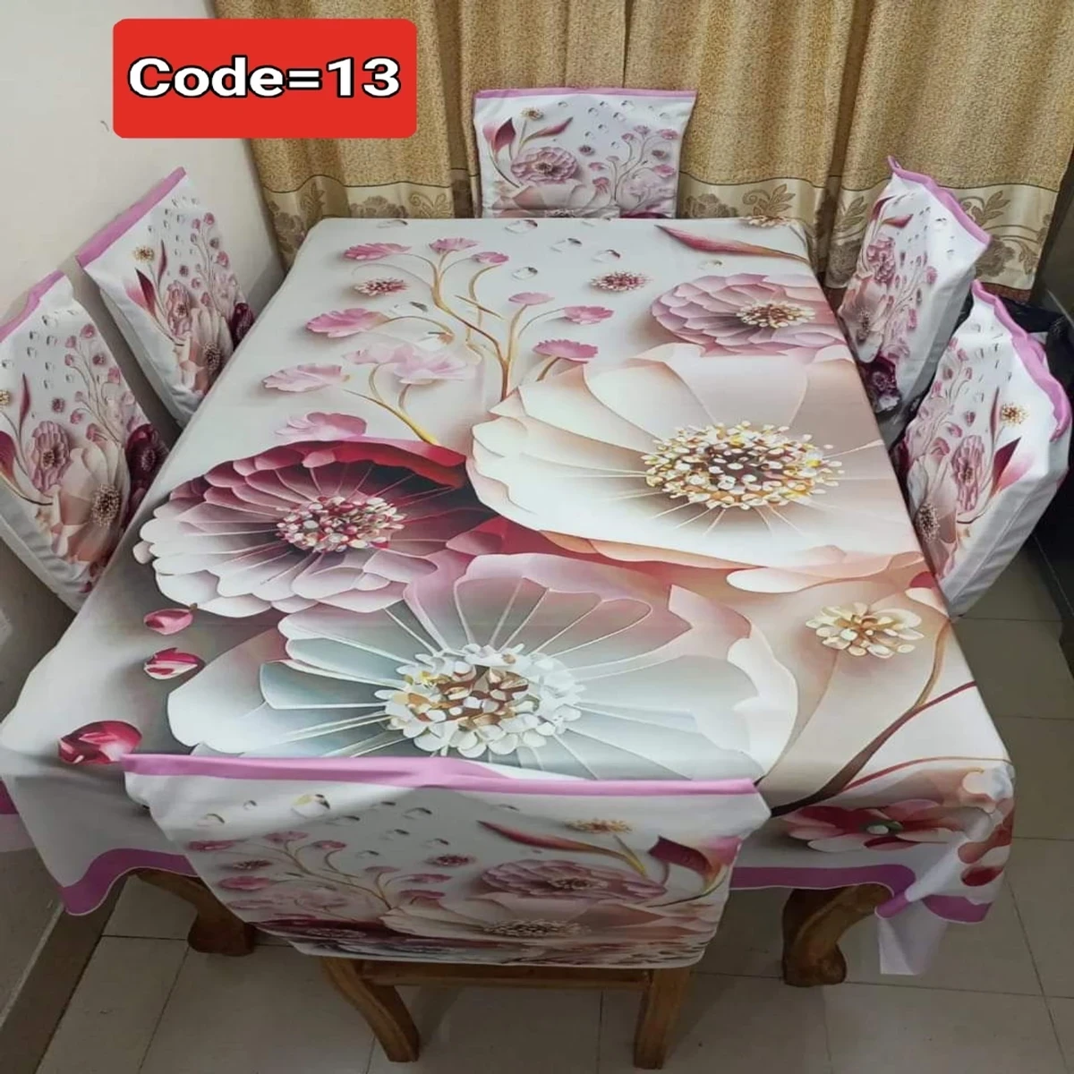 3D Pint Dining Table and Chair Cover Code = 13