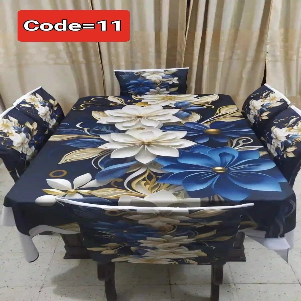 3D Pint Dining Table and Chair Cover Code =11